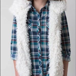 NWOT me Jane faux fur hooded vest